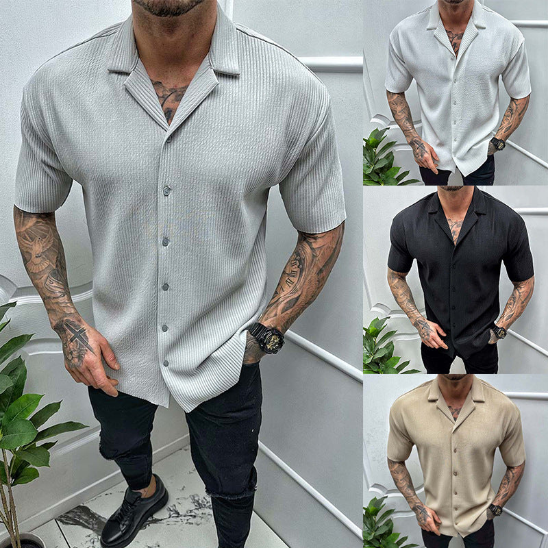 Cardigan Homme à Manches Courtes
