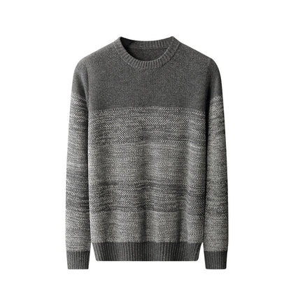 Pull ample multicolore à col rond pour homme