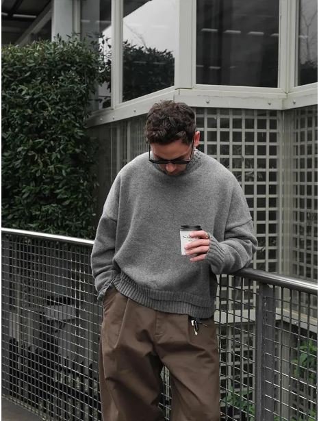 Pull à col roulé demi-hauteur pour homme