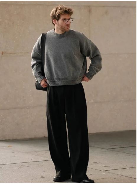 Pull à col roulé demi-hauteur pour homme