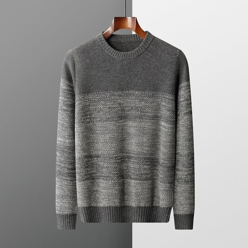 Pull ample multicolore à col rond pour homme