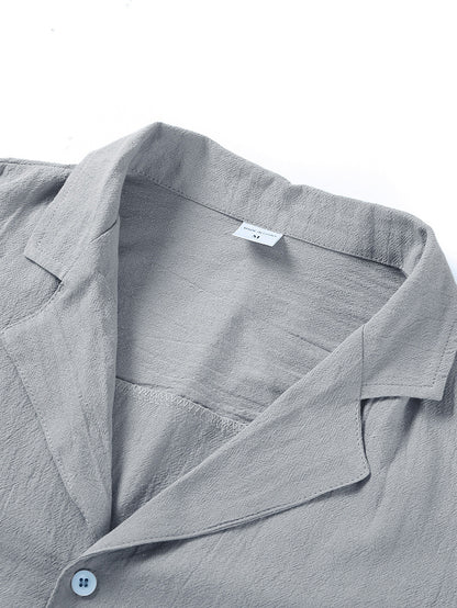 chemises décontractées boutonnées à manches courtes