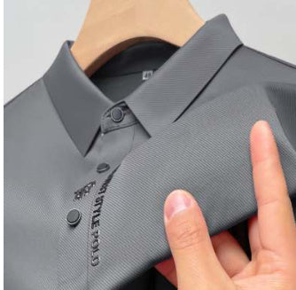 Lapel Traceless Ventilation Fashion Fashion Short-sleeved T-shirt Polo Shirt