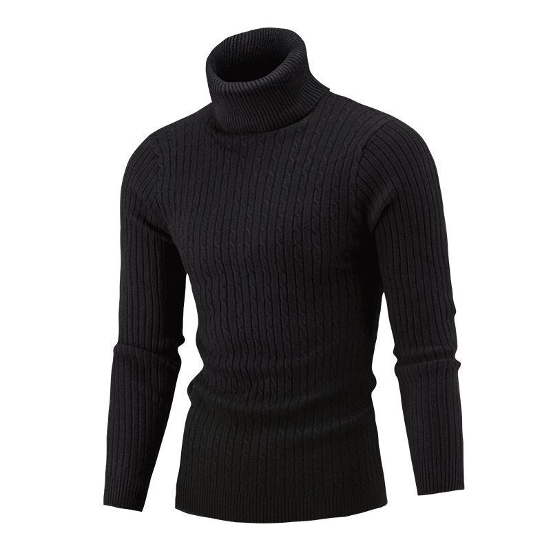 Pull décontracté à col roulé pour homme