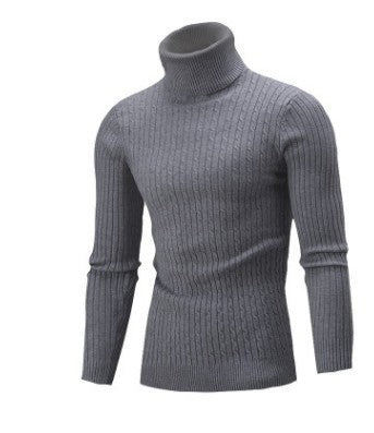 Pull décontracté à col roulé pour homme