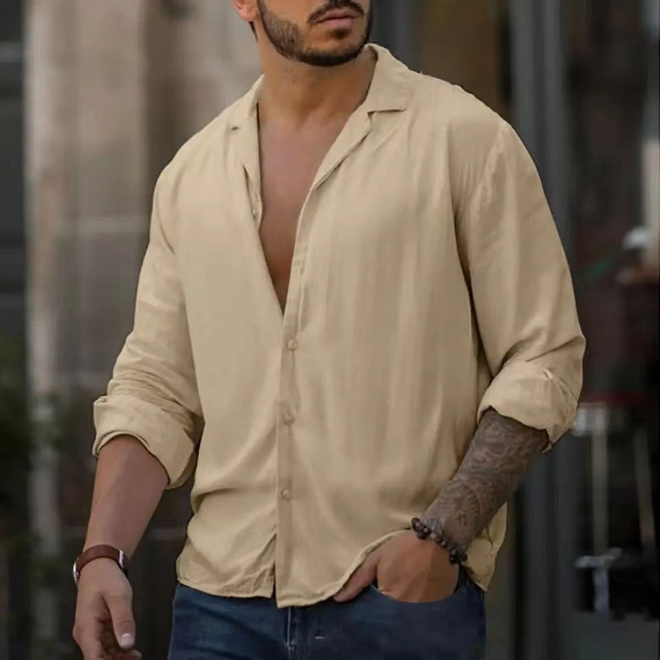 Chemise ample à manches longues tendance