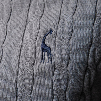 Pull-over en coton brodé de cerf