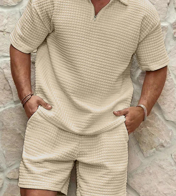 Ensemble Estival Homme à Motif Carreaux