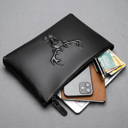 Pochette Homme en Cuir Pleine Fleur