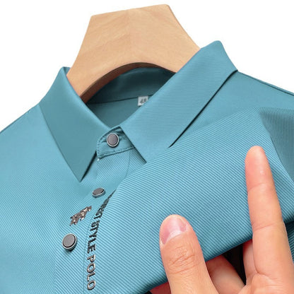 Lapel Traceless Ventilation Fashion Fashion Short-sleeved T-shirt Polo Shirt