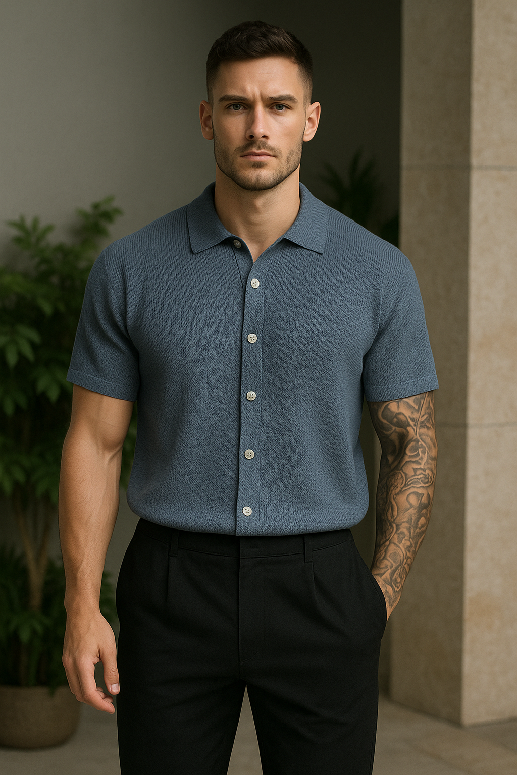 Chemise Décontractée en Maille