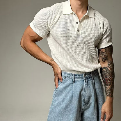 Polo Homme Estival à Mailles Respirantes