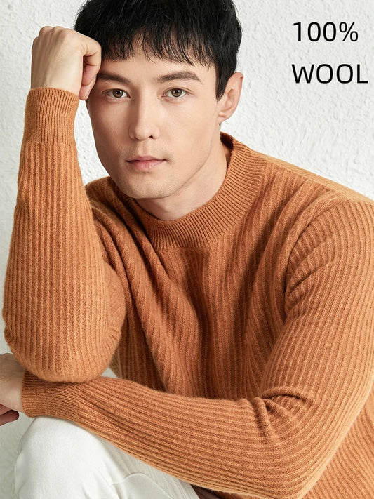 fashion striped pullover luxury mens winter wool sweater men vintage top clothes man clothing korean green tops cashmere jumper