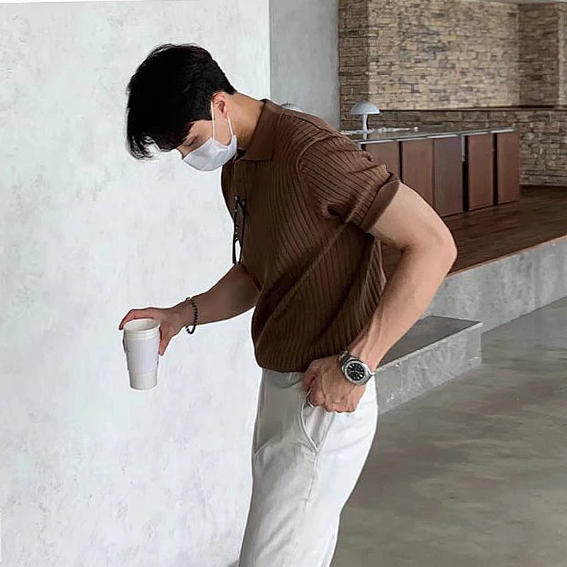 Polo Tricoté Rétro pour Homme