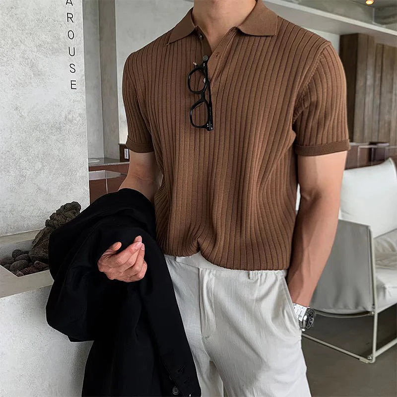 Polo Tricoté Rétro pour Homme