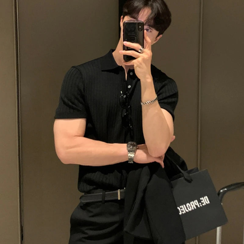Polo Tricoté Rétro pour Homme