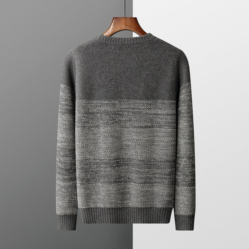 Pull ample multicolore à col rond pour homme