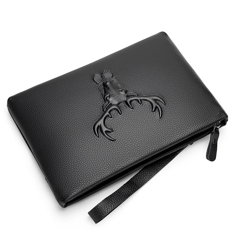 Pochette Homme en Cuir Pleine Fleur