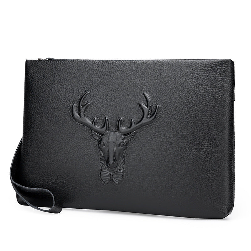 Pochette Homme en Cuir Pleine Fleur