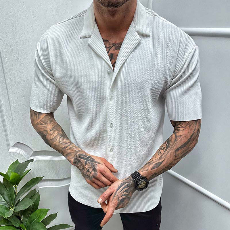 Cardigan Homme à Manches Courtes